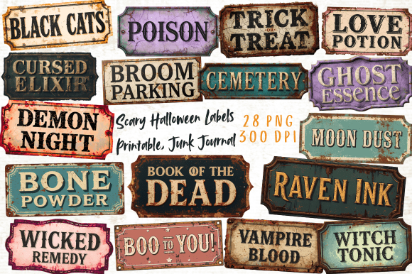 Download Scary Halloween Labels Printable - Print Collection