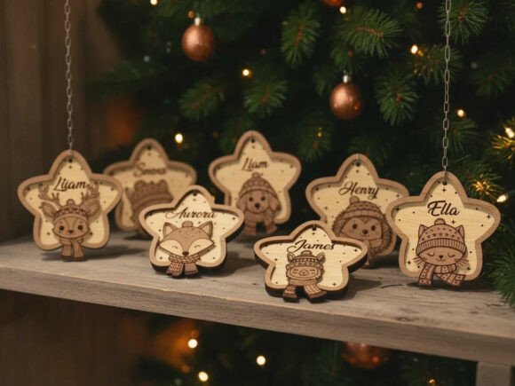Download Personalized Christmas Star Ornaments - Star Collection