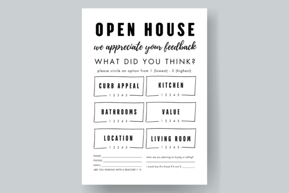 Download Open House Feedback Form Printable - Print Collection