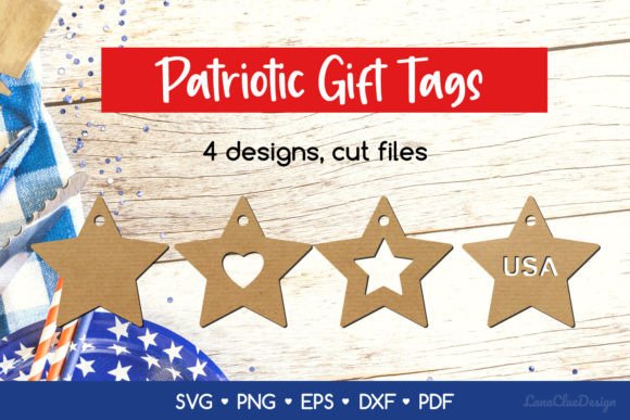 Download 4th of July Gift Tags SVG - Star Tags - Star Collection