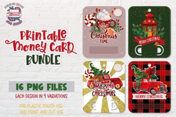 Download Christmas Money Card SVG Bundle of 4 - Christmas money card svg Collection
