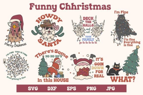 Download Funny Christmas Bundle, Svg and Sublim - Funny christmas Collection