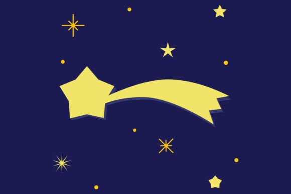 Download Big Christmas Star with Night Starry Sky - Star Collection