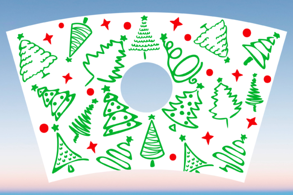 Download Christmas Trees Starbucks Cup Wrap Svg - Star Collection