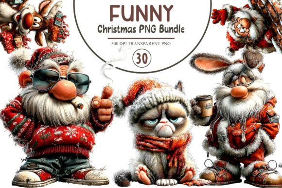 Download Funny Christmas PNG Bundle - Funny christmas Collection